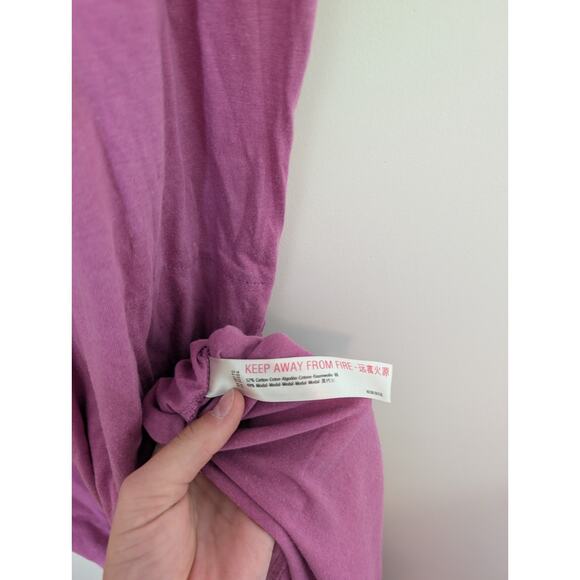 Free People Beach All Day Long Midi T-shirt Dress Pockets Mauve-Sz XS - Picture 5 of 10